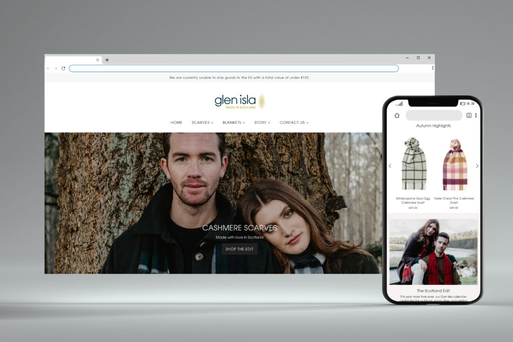 Digitl launch new website for Scottish scarf maker, Glen Isla
